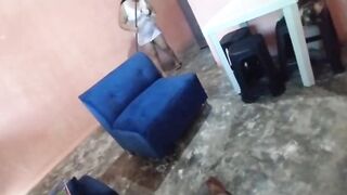 Disgusting old man takes advantage of the employee's innocence to fuck her delicious big ass and in the end leave her all covered in cum - 5 image