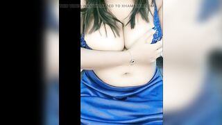 Desi Tamil Aunty Bigboobs Puffy Nipples Pressing Dirty Talking About Fucking - 9 image