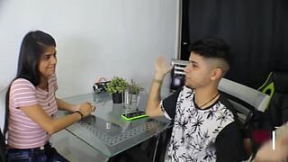 MY INDIAN SISTER-IN-LAW IS GOING TO LOOK FOR MY STEP-BROTHER BUT SINCE HE IS NOT HERE, SHE ENDS UP RIDING MY DICK WITHOUT A CONDOM AND COVERED IN SPERM - 1 image