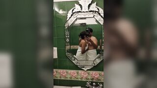 Indian couple visit luxury hotel and had fun in bathtub