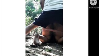 BIG ASS girl having sex in forest BIGASS WIFE INDIAN AUNTY outDOOR FUCK RISKY OUTDOOR - 11 image