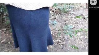 BIG ASS girl having sex in forest BIGASS WIFE INDIAN AUNTY outDOOR FUCK RISKY OUTDOOR - 4 image