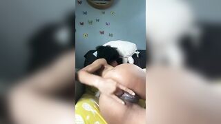 Solo fat ass deep penetration with BBC dildo - 5 image