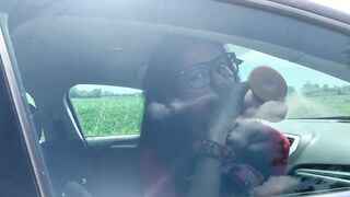 I Got Horny While Driving So I Stop To Fuck My Dildo In The Car For A Bit - 6 image