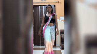 Huge Boobs Indian Milf Bhabhi Strips Saree and fucks with Devar Ji - 7 image