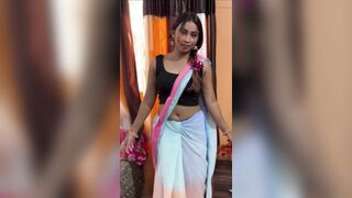 Huge Boobs Indian Milf Bhabhi Strips Saree and fucks with Devar Ji - 8 image
