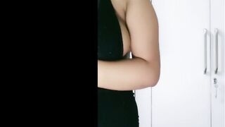 Desi Young Modern Girl Oiled Saggy Boobs Massage Cream Dirty Talking - 9 image