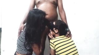 my girlfriend invite her college friend to get fucked tight pussy cuckold girls together Indian desi first time threesome sex - 3 image