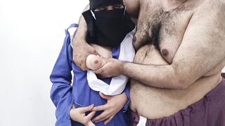 Pakistani School Girl In Hijaab Having Pussy And Ass Closeup Examination - 2 image