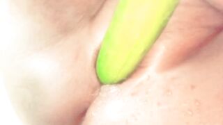 Newly Married Housewife Fuck Pussy with Sponge gourd - 12 image