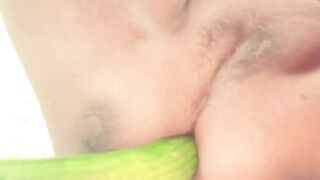 Newly Married Housewife Fuck Pussy with Sponge gourd - 5 image