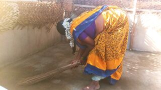 Indian step sister village home cleaning sex