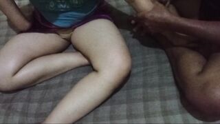 Beautiful woman massages with her husband