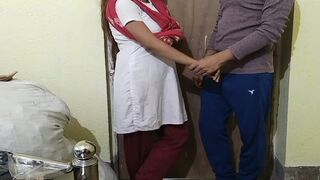 Desi college girl was left by her teacher and relaxation that water came out - 1 image