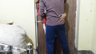 Desi college girl was left by her teacher and relaxation that water came out