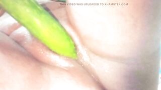 Indian wife fucked pussy with cucumber - 9 image