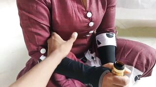 After drinking beer, the horny step brother and the sex-thirsty step sister had a wild sex with the step brother