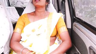Indian Maid Car Sex with House Owner. Telugu Dirty Talks. - 11 image