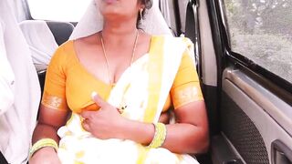 Indian Maid Car Sex with House Owner. Telugu Dirty Talks. - 13 image