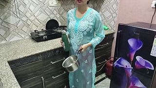 Desi Indian Big Boobs step Mom teaches her StepSon How to fuck in kitchen ( Hindi Audio ) - 1 image