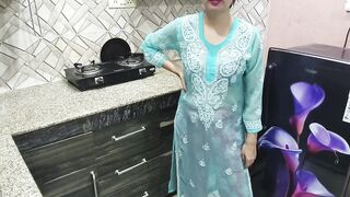 Desi Indian Big Boobs step Mom teaches her StepSon How to fuck in kitchen ( Hindi Audio ) - 3 image
