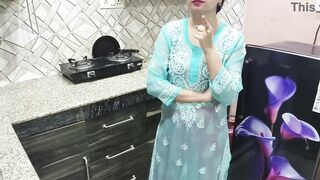 Desi Indian Big Boobs step Mom teaches her StepSon How to fuck in kitchen ( Hindi Audio ) - 5 image