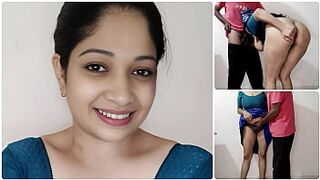 Desi maid got her pussy licked and fucked by the owner while standing while she was cleaning