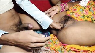 Desi step mom gave new year's welcome by having creampie sex on saree when step son's cock got hard while watching step - 3 image