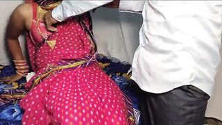 hot sexy sali's jija new year red saree suhag rat sex whole night pussy fuck - 3 image