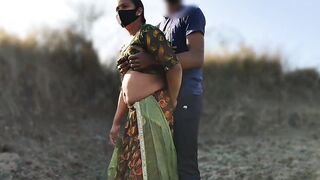 Caught Stepsister Fucking in outdoor with her Bf and she help to cum her Stepbrother - 4 image