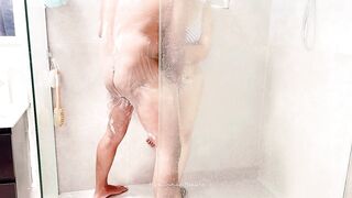 Indian Mom and Uncle Taking Bath Together - Moaning Louder - Anal fingering - Taboo Love Making - 10 image