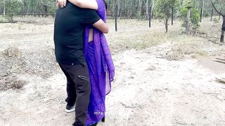 Sexy Indian Couple Romance in Outdoor - Saree Sex - Saree lifted up and Ass Spanked - 5 image