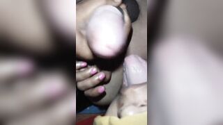 Bhabi drink cum and ball sucking - 15 image