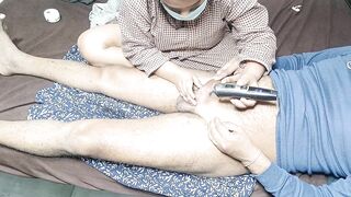 Stepmom trimming my cock hair