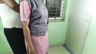 South Indian College Girl Try Back Position with Teacher