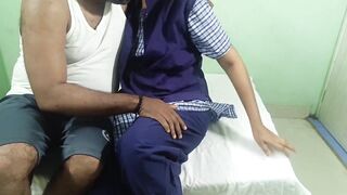 Married Stepuncle Enjoying College Girl with Uniform in Neighbour's Home - 3 image