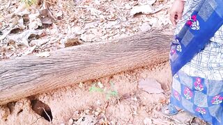 Desi jungle sex. Beautiful bhabi fucking husbend's brother big dick in forest. Telugu dirty talks. - 12 image