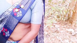 Desi jungle sex. Beautiful bhabi fucking husbend's brother big dick in forest. Telugu dirty talks. - 4 image