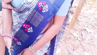 Desi jungle sex. Beautiful bhabi fucking husbend's brother big dick in forest. Telugu dirty talks. - 5 image