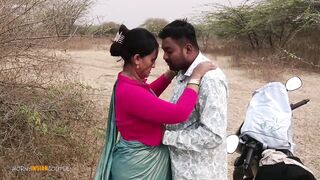 Indian Stepmom Outdoor Sex Blowjob, Pussy Fucking And Taking Cum Inside - 2 image