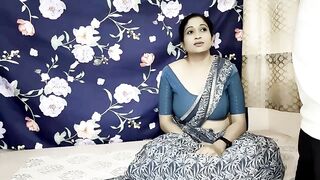 Indian newly married step sister had first time sex with step brother in saree after marriage - 1 image