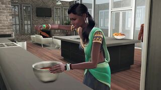 First night together with a newly married Indian couple