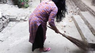 My aunty was cleaning the yard. But I hugged him, put him in my aunty ass, and started fucking him anal - 2 image