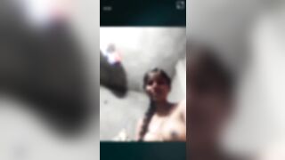 My girlfriend took off her clothes and showed her boobs and.