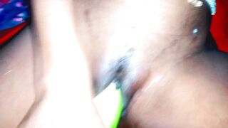 Desi housewife fucked her Cucumber pussy