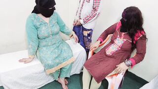 Awesome 3some Anal Fucking of 2 indian Muslim Hot Bhabhi's with Dever - 3 image