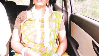 Indian beautiful aunty with engh boy fucking for long drive. Telugu dirty talks. - 13 image