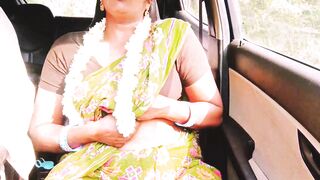 Indian beautiful aunty with engh boy fucking for long drive. Telugu dirty talks. - 14 image
