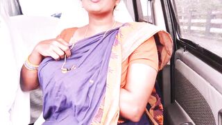 Indian maid car sex Telugu dirty talks and pissing. - 11 image