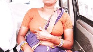 Indian maid car sex Telugu dirty talks and pissing. - 2 image